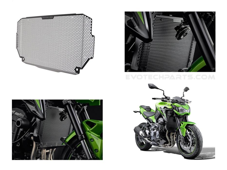 Kawasaki Z 900 radiator protection from 2017 by Evotech Performance